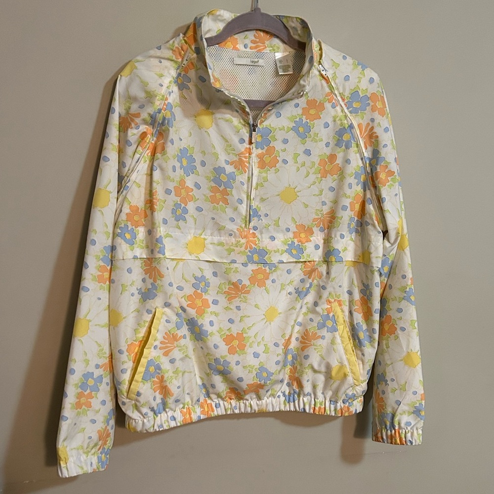 Liz Golf Women's Large 2-in-1 Pullover & Vest Combo Floral Lightweight Jacket